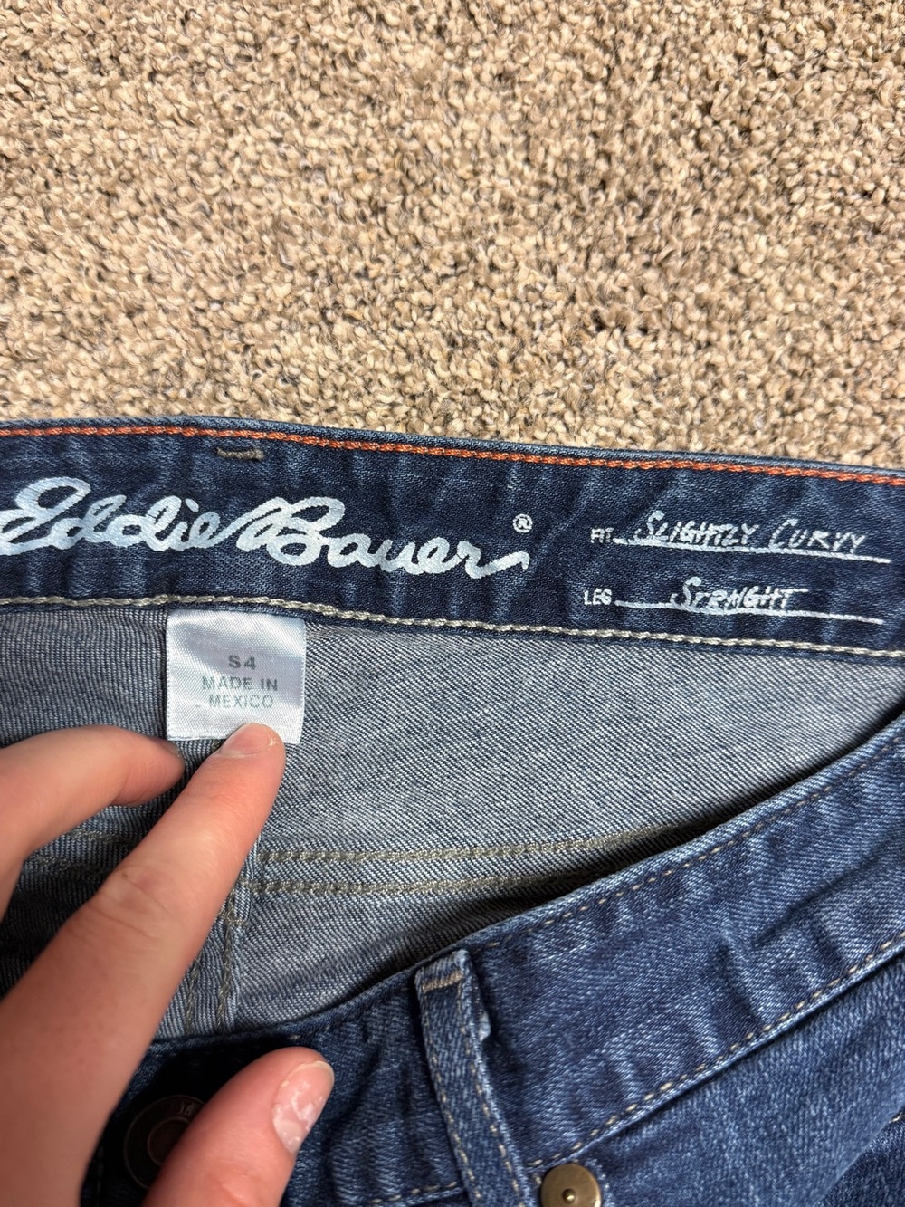 Eddie Bauer Women's Blue Straight Leg Slightly Curvy Jeans - Picture 6 of 7